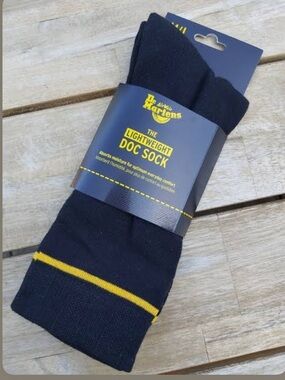 Dr. Martens Black The Lightweight Doc Sock